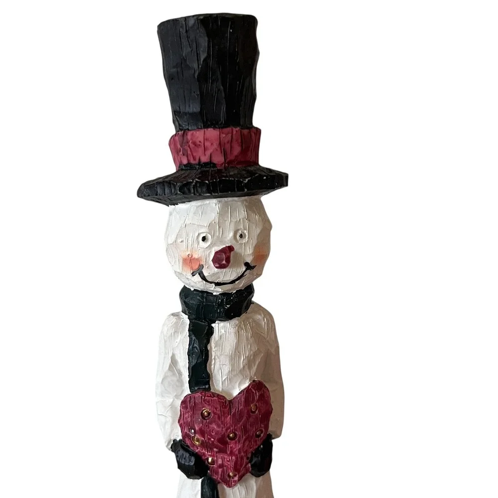Vintage World Bazaars Christmas Figurines Resin Santa Snowman Angel Set 3‎